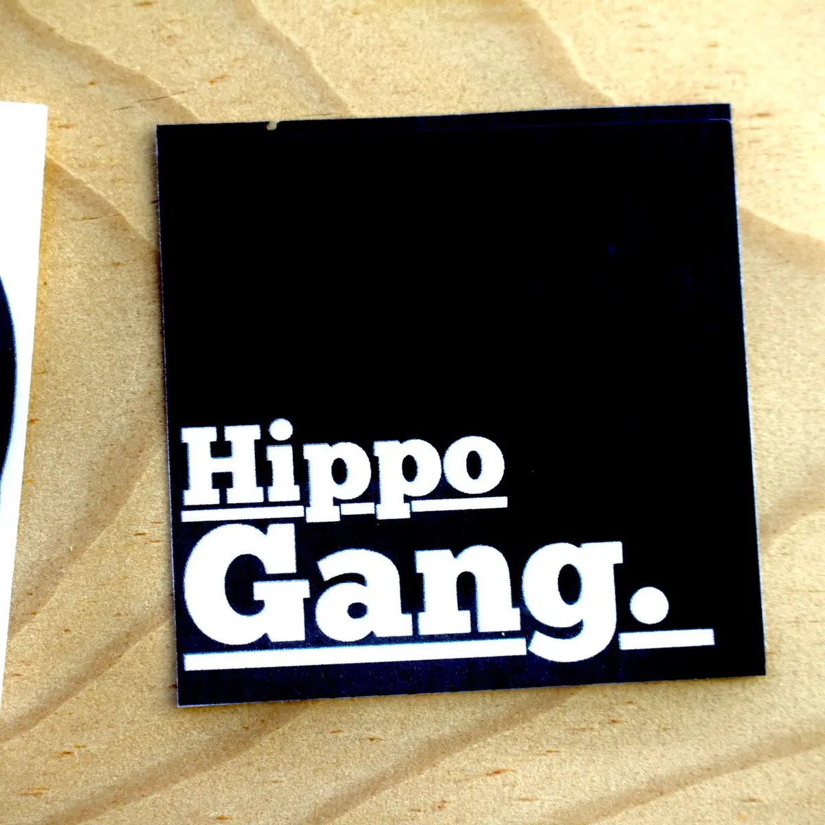 HippoGang. Sticker | Gift Flat black sticker, sticker gift, logo decals, hippos