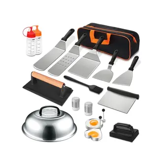 18PCS Griddle Accessories Kit,Flat Top Grill Accessories Set for Blackstone,Stainless Steel Grill Set