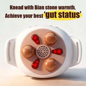 Smart Abdominal Massager with Sibin Red Bian Stone | Automatic 3D Belly Kneading & Warming Belt for Menstrual Relief and Digestion