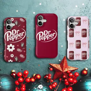Vintage Dr Pepper Custom Smartphone Shell, Retro Soda Aesthetic Accessories, Funny Shockproof Rubber Cover, Wireless-Friendly Protection for Handheld Devices