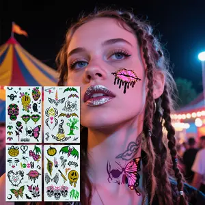 New Halloween butterfly tattoo stickers fun and funny party waterproof arm tattoo stickers