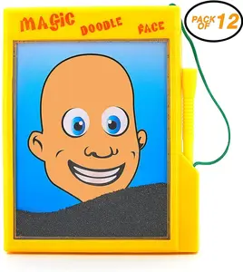12 Magic Doodle Face - Child Magnetic Draw Board Puzzle Game Classic Toys (1 dz) Party Gag Gifts 