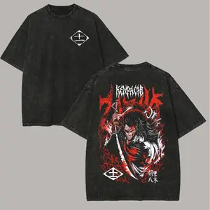 Bleach Zaraki Kenpachi Printed Unisex Washed T-Shirt85