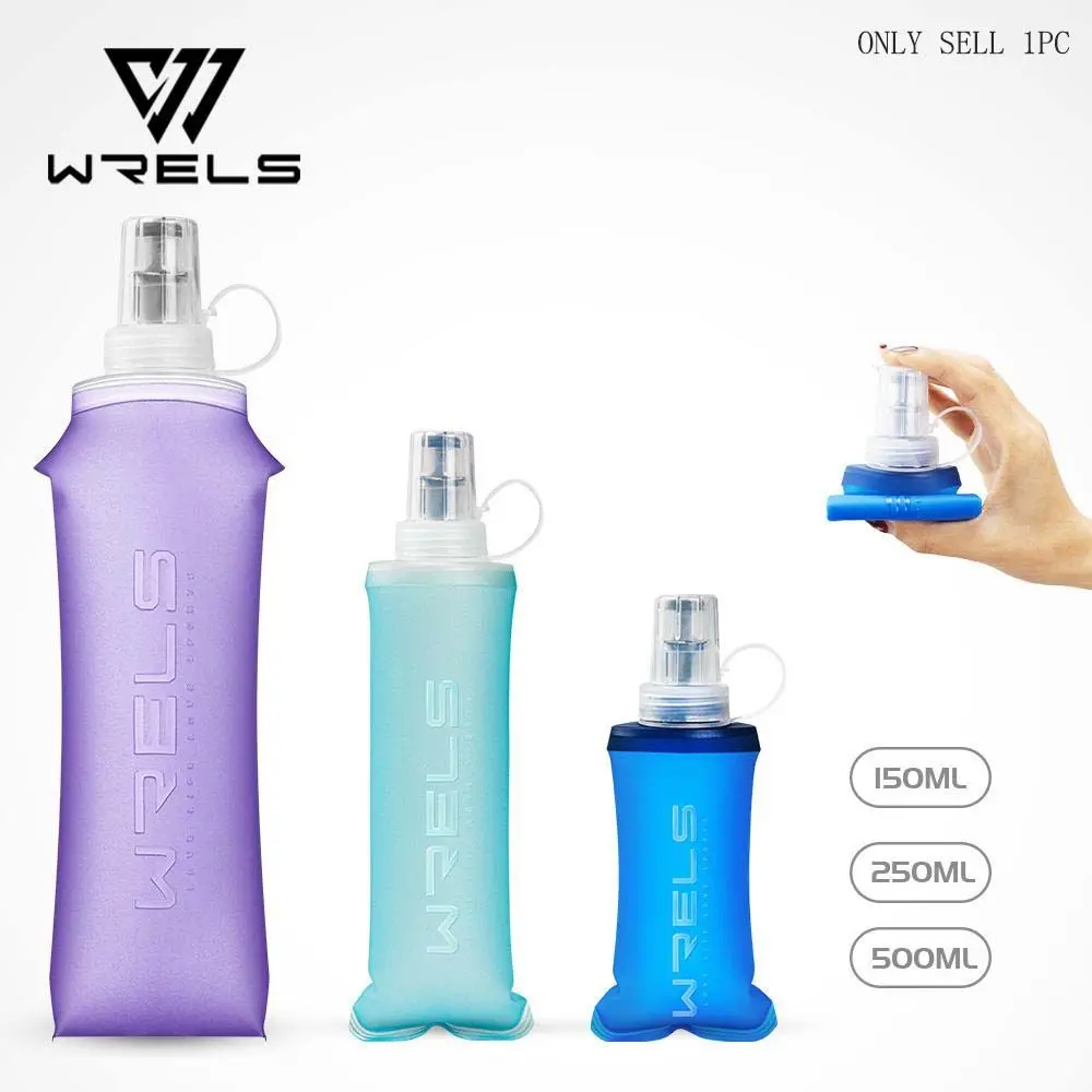 Wrels Lightweight Foldable Drink Bottle, Small Volume Large Capacity Sports Water Bottle, Available in 150ML, 250ML, 500ML, Portable Sports Bottle, Workout Water Bottle, Sports Drinking Bottle