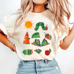 Hungry Caterpillar Transformation Back To School Book Shirt, Children's Books Teacher Gift For Book Lover, Gift For Bookish, School Librarian Shirt, Cute Teacher Shirt, Back To School Shirt Top Womenswear