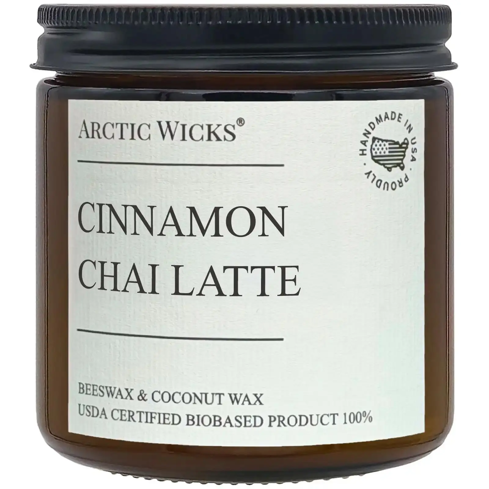 Cinnamon Chai Latte Non-Toxic 16oz Double-Wick Coconut Beeswax Candle