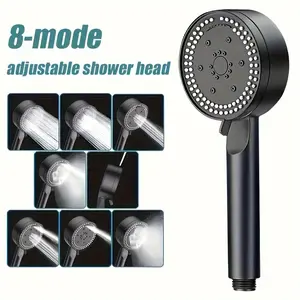1pc Home Pressure Shower Head, 5-Setting Handheld Shower Spray Nozzle, Bathroom Bathing Flower Sprinkler, Duschkopf Für Bad