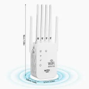 2026Brand new upgraded model WiFi Extender 6-Antenna Strong Signal, 1200Mbps Dual Band (2.4GHz) Booster, Wide Signal Coverage, Repeater with Gigabit Port & AI Connectivity, Ideal for Home Studios, Remote Workspaces, computer