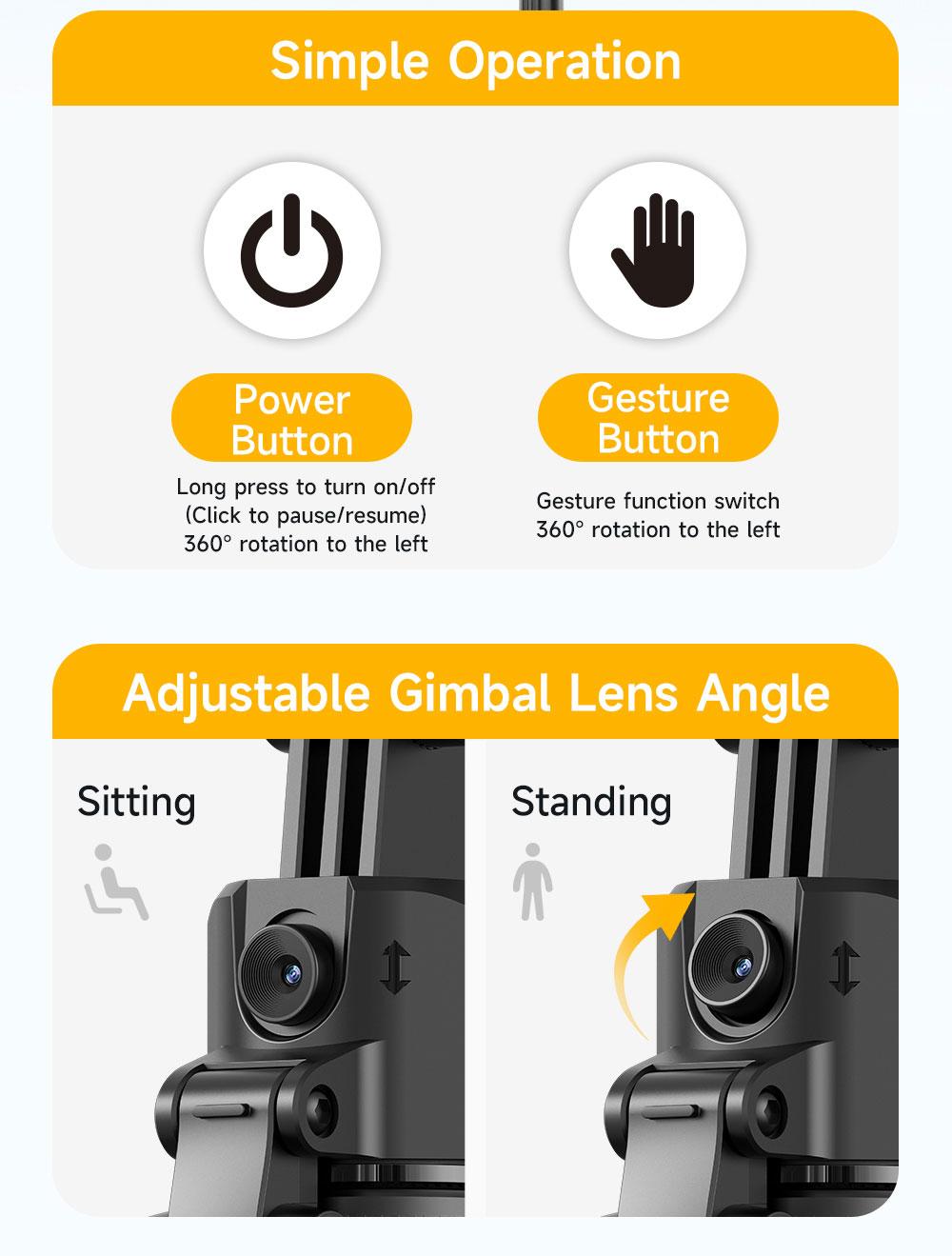 70" Auto Face Tracking Tripod for iPhone,Automatic Popup Tripod,No App,360° Rotation Smartphone Stand Tripod with Rechargeable Remote Control for TikTok Contentcreation Vlog Video Recording Travel Cellphone Selfie