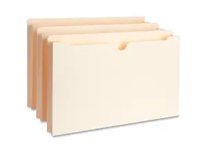Business Source File Pockets Straight Tab 1-1/2" Exp. 300 Cap. Lgl 50/BX MLA 65802