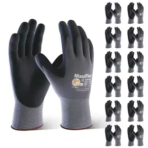 12 Pairs Maxi.flex Work Gloves - Breathable and Durable with Excellent Grip - Ultimate Comfort and Protection for Multiple Applications Construction Gear