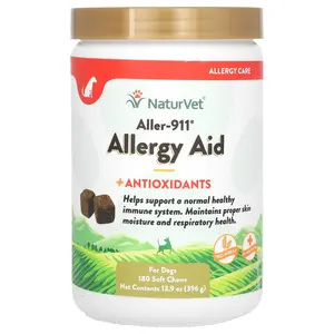 NaturVet Aller-911, Allergy Aid + Antioxidants, For Dogs, 180 Soft Chews, 13.9 oz (396 g)