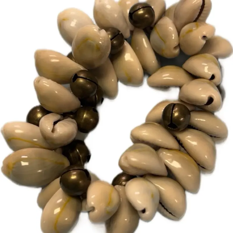 Cowrie Shell and Brass Bells Bracelet/Anklet worn for protection and warding off bad