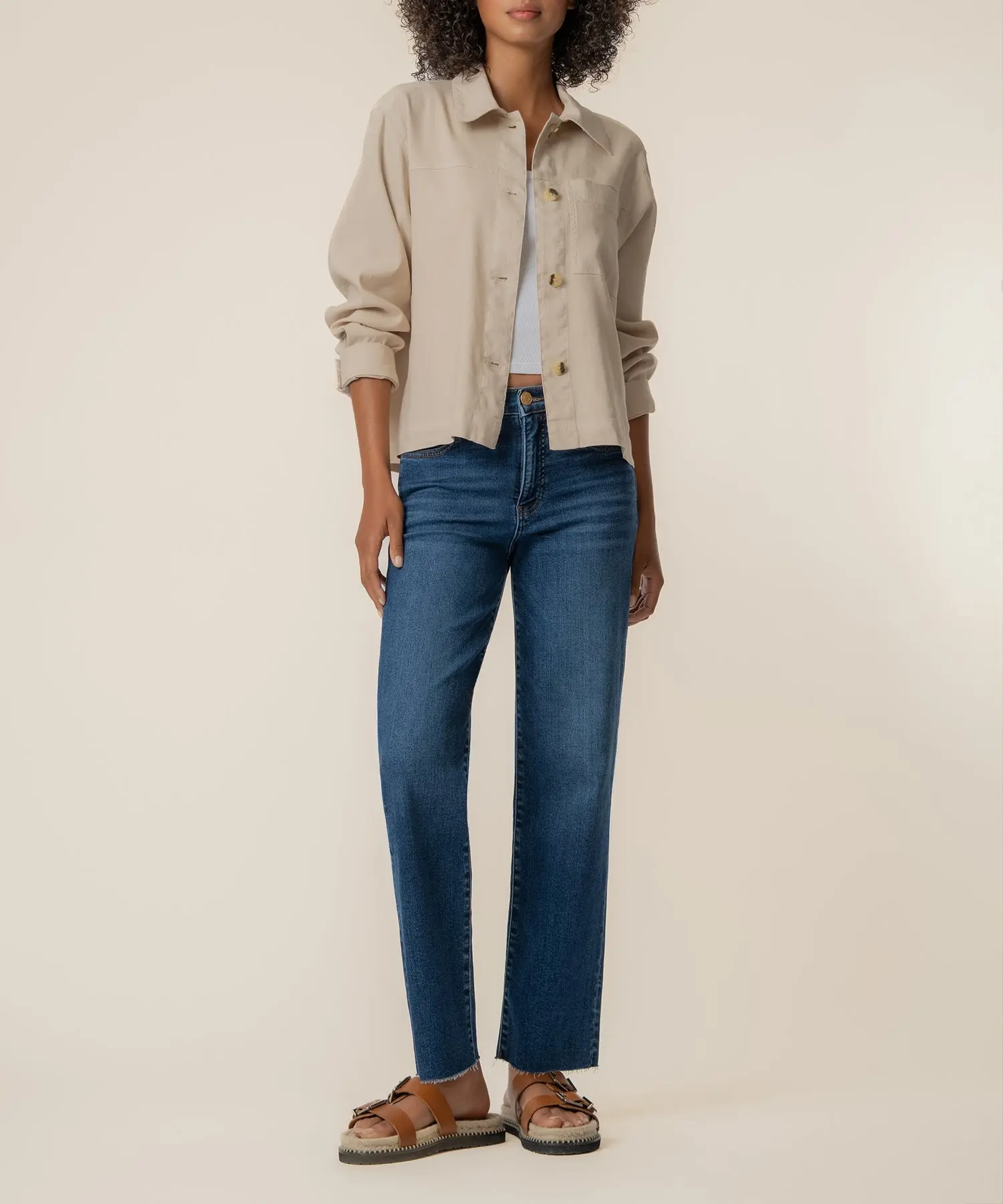 Bellamy Linen Jacket in Sand