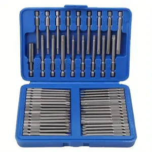 50pcs 75mm Extra Long Magnetic Screwdriver Set, Special-shaped Cross Slotted Hexagonal U-shaped Screwdriver Extension Rod Electric Drill Set Tool