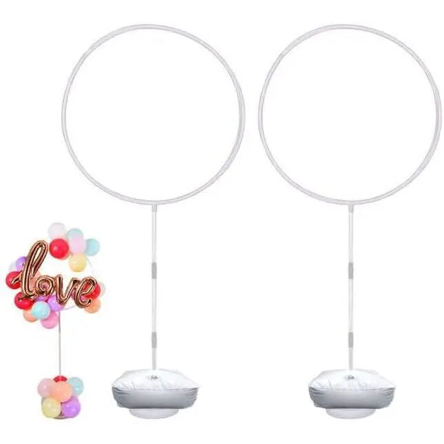 Balloon Round Arch Column Stand Set of 2 Pack,Stand Round Balloon Column Arch for Birthday, Wedding, Baby Shower, Graduation, Anniversary,Party (Round Shape)