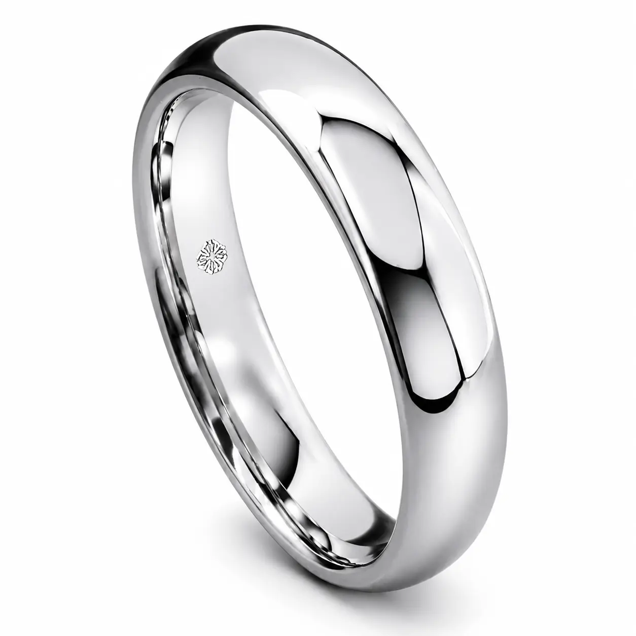 Men's Wedding Band - Classic Minimalist Ring in Solid Tungsten Carbide with Comfort Fit, Polished Scratch-Resist Finish, Multi-Size