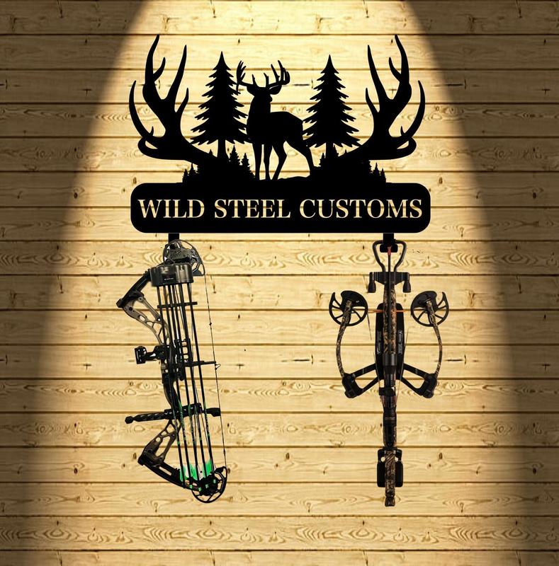 Custom METAL BOW HOLDER, Metal Bow rack, Personalized metal bow holder, Metal