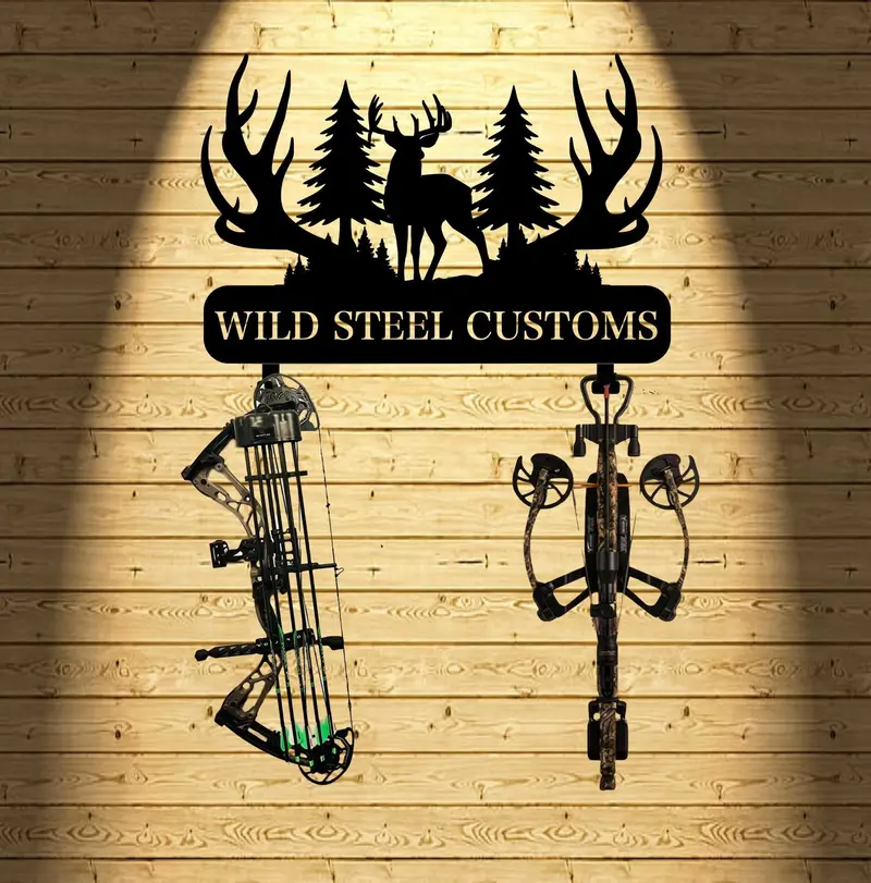 Custom METAL BOW HOLDER, Metal Bow rack, Personalized metal bow holder, Metal