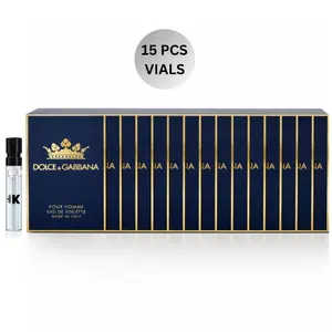 Dolce & Gabbana K Eau de Toilette For Men Perfume 15 piece vial pack (1.5 ml / 0.05 oz each)