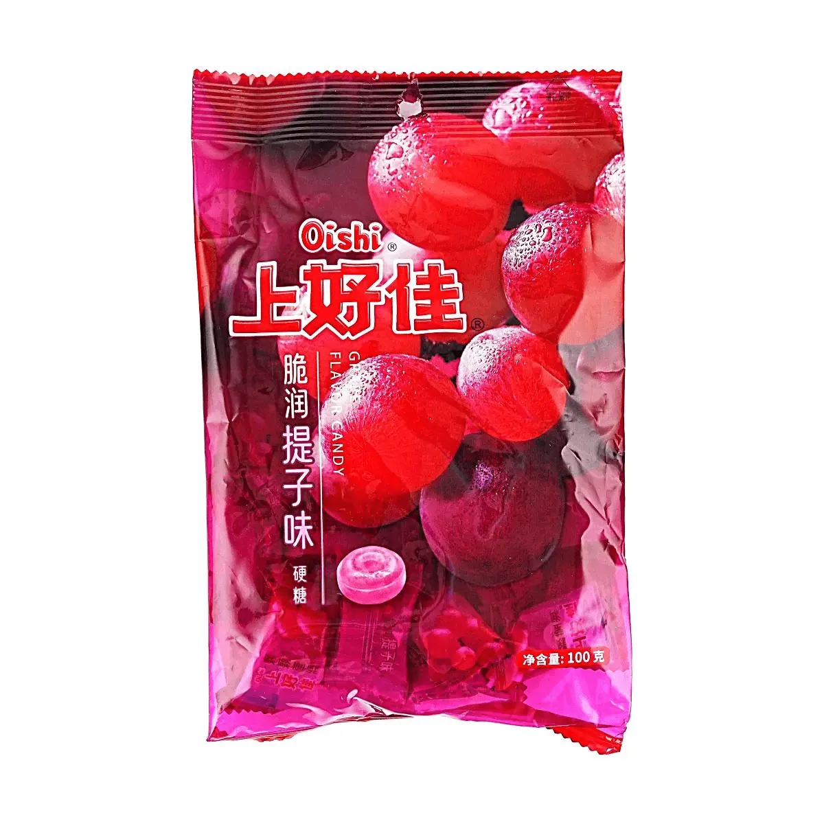 OISHI Grape Hard Candy 100g - Sweet & Chewy Fruit Flavored Candy for Snacking