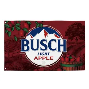 Busch Bapple Wall Flag Tapestry, Funny Red Beer Drinking Banner for College Dorm Room Decor, Frat House Party, Man Cave Garage Sign, Summer Tailgate Outdoor Aesthetic, Cool Wall Art Gift for Men