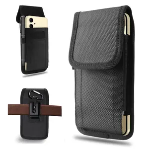 Vertical Cell Phone Holster Pouch Travel Outdoor Wallet Case With Belt Clip fits for phones 5.7-6.3 inch Waist Packs Bum Bag