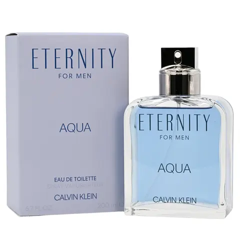 Calvin Klein Men's Eternity Aqua Eau de Toilette Spritz Spray - 6.7 fl oz Boxed Aromatic Citrusy Aquatic Fragrance, Cool Citrus Burst, Cucumber Blend, Fruity Notes, Cedarwood, Sandalwood Depth, Patchouli Musk Base, Men's Fragrances Single Item
