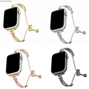 OEM2026 Butterfly Chain Link Apple Watch Band for Women – Fashionable Jewelry Style Bracelet Strap, Adjustable Stylish Watch Band Fits 38–49mm (All Series & Ultra), Elegant Daily Wear Accessory