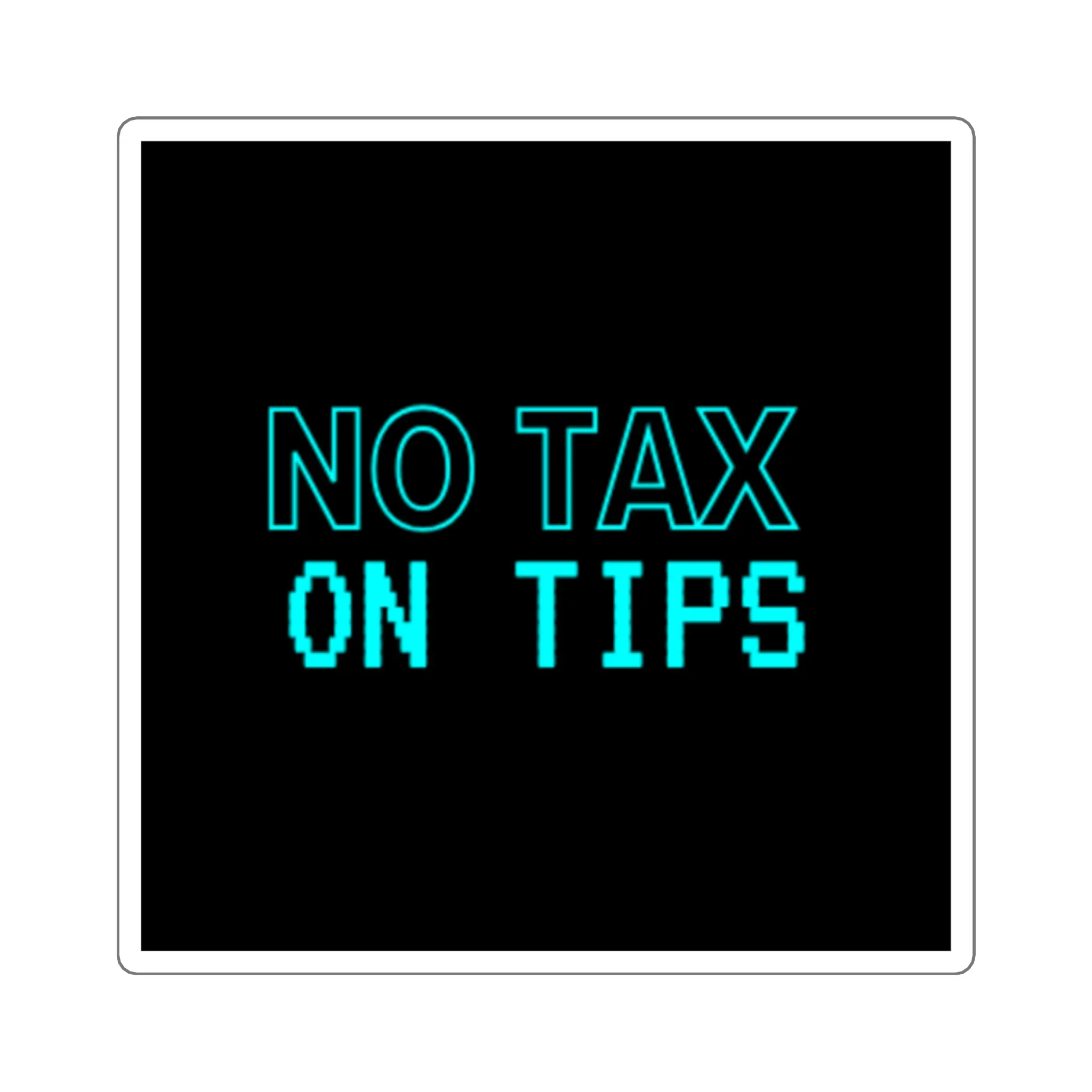 Political Server Square Stickers, Food Service Job Tip Tax Decal, Trump Supporter Server Book Label