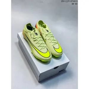 Yellow-green Air Zoom Mercurial Superfly IX Elite FG16 Stylish, durable, non-slip, comfortable, trendy, retro, thin-soled, lightweight training and sports soccer  Football shoes