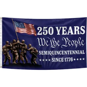 250 Anniversary Flag 3x5 Ft 1776 America Semiquincentennial Patriotic Flag with Brass Grommets for Outside House Indoor Garden Yard Decorations