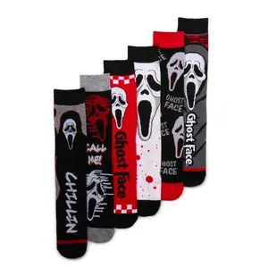 Ghost Face 6pk Men's Crew Socks