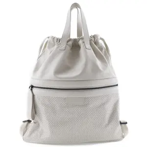 Pre-owned Bottega Veneta Calfskin Tote Bags Leggero Backpack 567222 Ivory