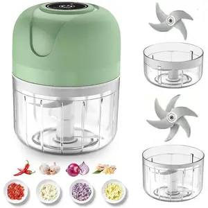 Electric Garlic Chopper, 1 Box USB Rechargeable Vegetable Chopper, Household Kitchen Appliances for Home Use, Kitchen Accessories, Perfect Gifts For Men/Women