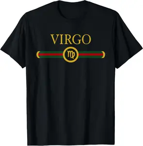 100%cotton Virgo zodiac sep August birthday Graphic art Virgo sign T-Shirt