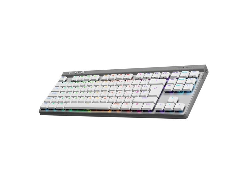 Logitech G515 LIGHTSPEED TKL Low Profile Wireless Gaming Keyboard - GL Brown Tactile Switches, LIGHTSYNC RGB, Thin Tenkeyless Design, PBT Keycaps - White