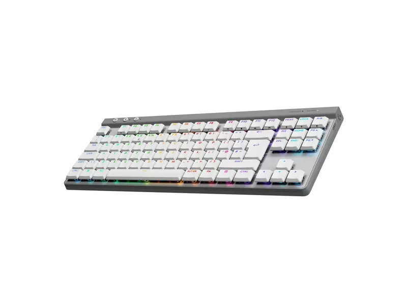 Logitech G515 LIGHTSPEED TKL Low Profile Wireless Gaming Keyboard - GL Brown Tactile Switches, LIGHTSYNC RGB, Thin Tenkeyless Design, PBT Keycaps - White