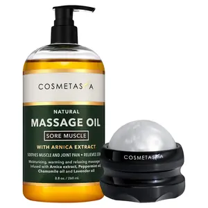 Cosmetasa Sore Muscle Massage Oil with Massage Ball Roller Cosmetasa Sore Muscle Massage Oil with Massage Ball Roller