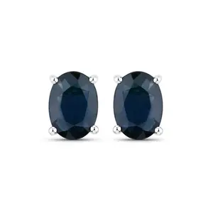 Genuine Blue Sapphire Studs Earrings