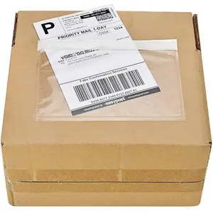 7.5" x 5.5" Clear Adhesive Top Loading Packing List/Shipping Label Envelopes (200 Pack)