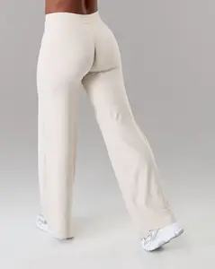 Aura Wide Leg Pant Long - Wheat