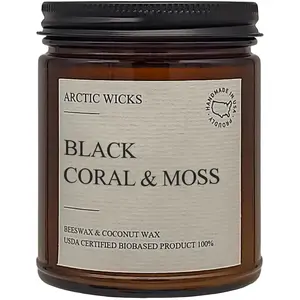 Black Coral & Moss - 9oz Coconut & Beeswax Non-Toxic Candles