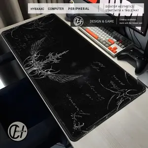 # Gothic Dark Fantasy Dragon Skeleton Extended Mouse Pad | Occult Line Art Desk Mat | Oversized Non-Slip for Gamers & Gothic Lovers | Mysterious Dark Aesthetic | Perfect for Gaming Setup & Desk Decor #GothicDark #FantasyDragon #OccultArt #DarkAesthetic