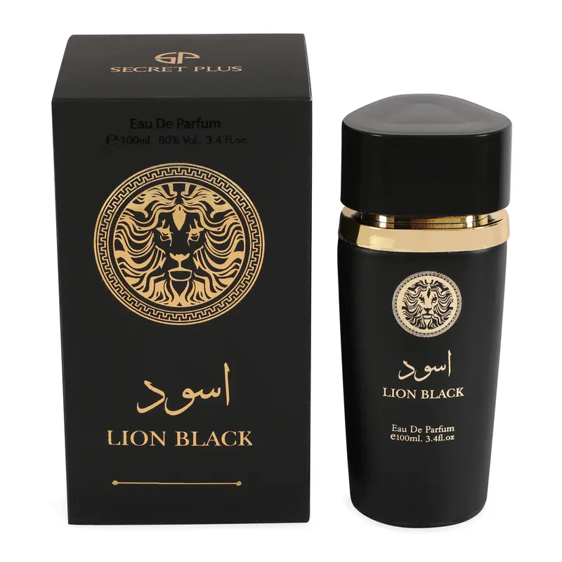 Lion Black Spray Perfume Eau de Parfum for Men - 100ml/3.4fl.oz. - Men's Fragrance