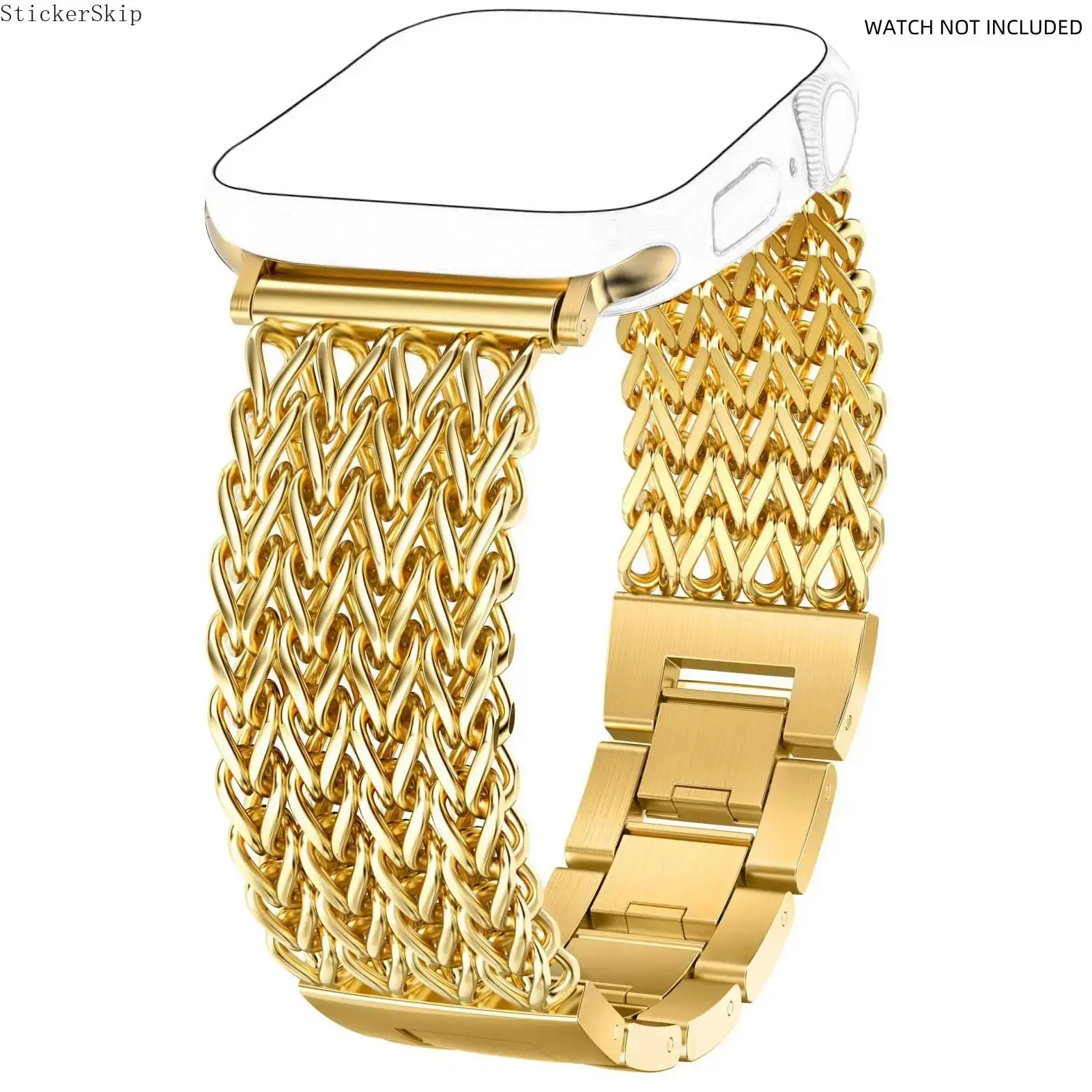 2026 Starlight Chain iWatch Band – Stainless Steel Bracelet Strap for Women, Elegant Jewelry Watch Band Fits 38–49mm (Series 1–10, SE & Ultra), Fashion Wristband