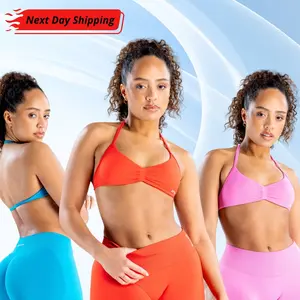 Impact Strappy Bra Women Seamless Gym Bra Yoga Bra Activewear Pilates Outfits High Stretch Durable Fabric Removable Pads Twill Knit Structure