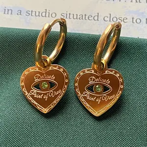 Delicate POV Crystal Earrings elegant heart