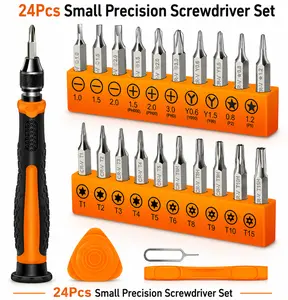 24Pcs Small Precision Screwdriver Set with Torx T5 T6 T8 T9, Y00, Star P5, Mini Repair Tool Kit for Macbook, Computer, Laptop, iPhone, PS4 PS5, Xbox, Switch, Eyeglasses, Watch, Ring Doorbell