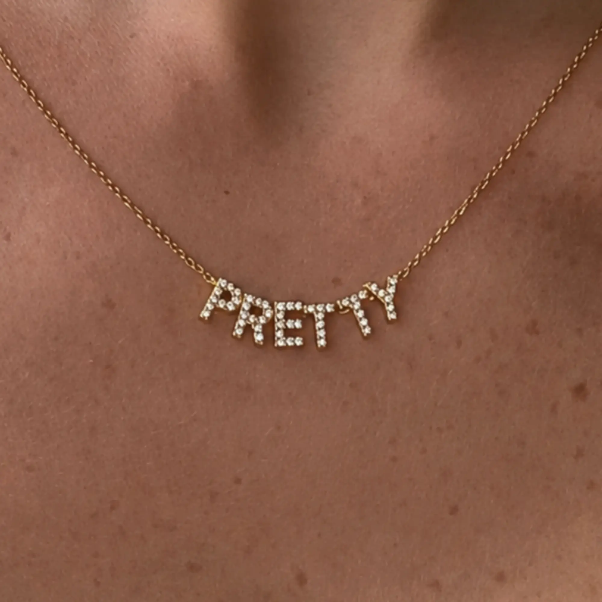 EVRY JEWELS Gold or Silver Plated Stainless Steel Women's Pretty Necklace